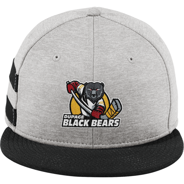 Dupage Black Bears New Era Shadow Heather Striped Flat Bill Snapback Cap