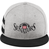 Grundy Senators New Era Shadow Heather Striped Flat Bill Snapback Cap