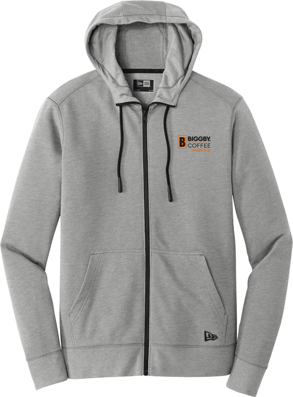 Biggby Coffee Hockey Club New Era Tri-Blend Fleece Full-Zip Hoodie